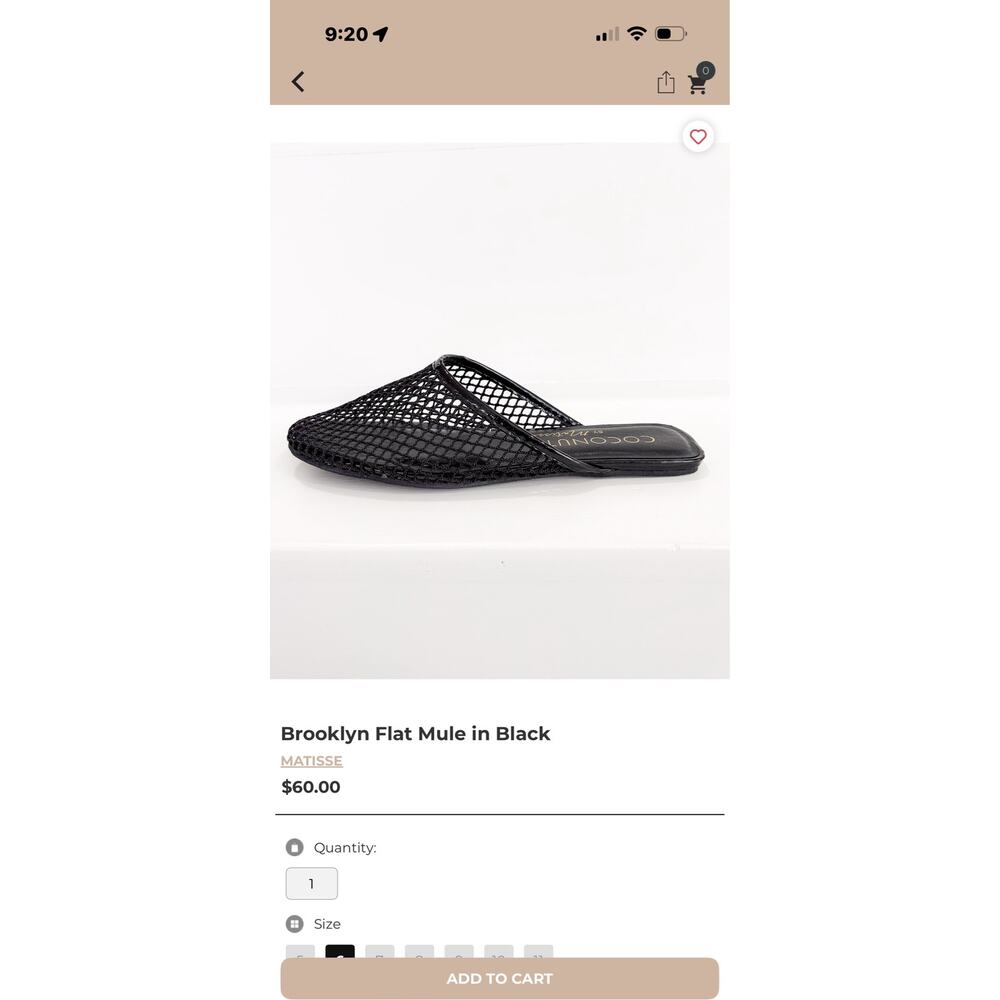 Matisse Black Mesh Women's Flats